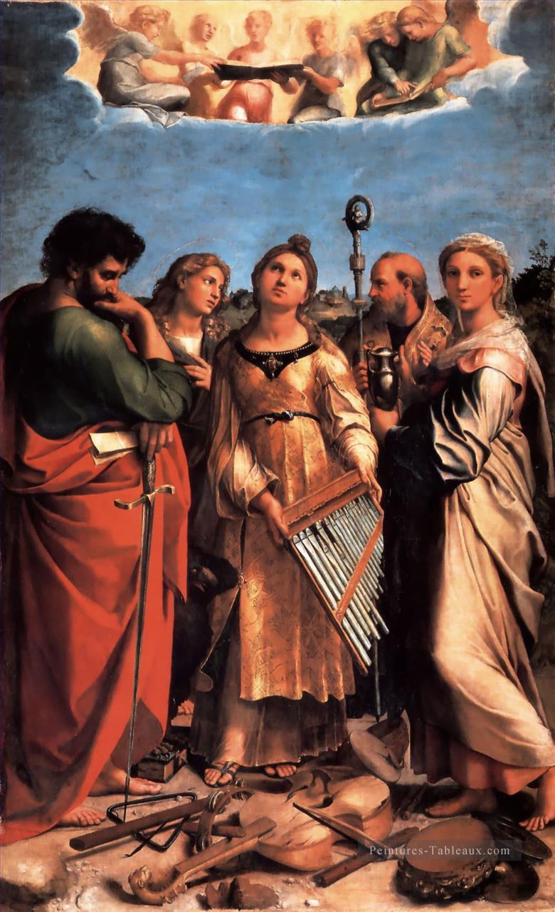 Le retable de Sainte Cécile Renaissance Raphaël Peintures à l'huile